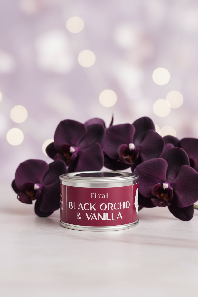Black Orchid & Vanilla Paint Pot Candle