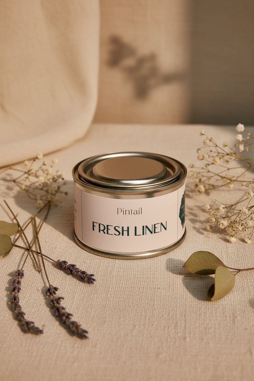 Fresh Linen Paint Pot Candle
