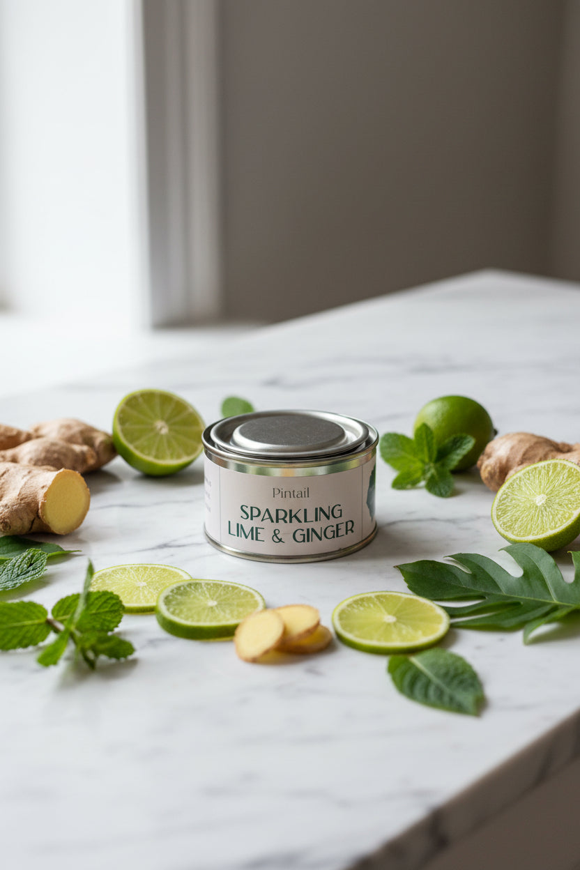 Sparkling Lime & Ginger Paint Pot Candle